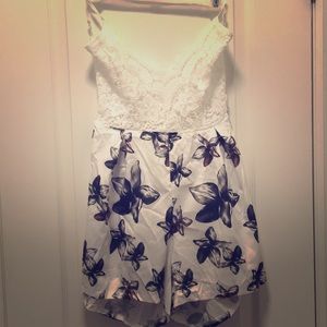 Beautiful lace and silky romper.